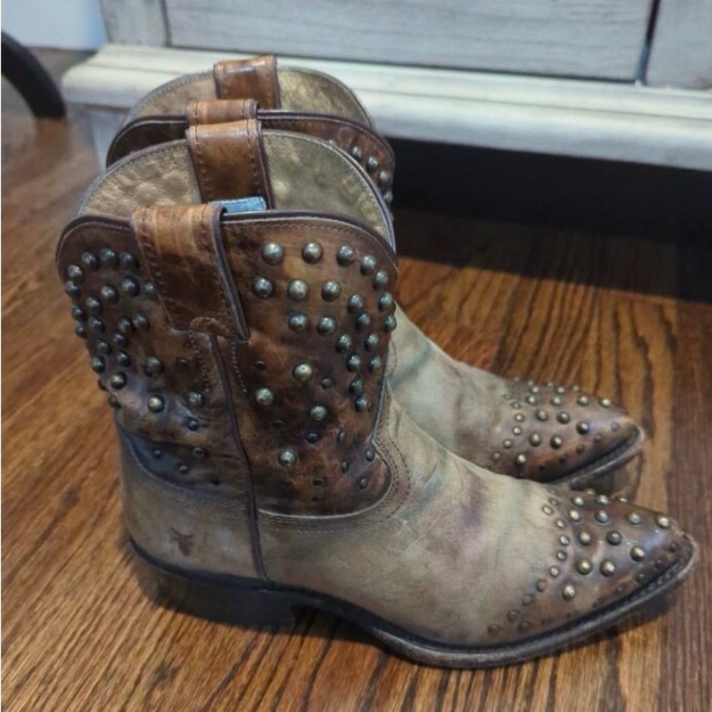 Frye Vintage Studded Leather booties